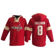 Alex Ovechkin Washington Capitals Old Time Hockey Men's Premier Pullover Hoodie Jersey - Red
