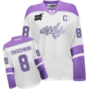 Alex Ovechkin Washington Capitals Reebok Women's Authentic Thanksgiving Jersey - White/Purple