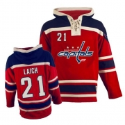Brooks Laich Washington Capitals Old Time Hockey Men's Authentic Sawyer Hooded Sweatshirt Jersey - Red