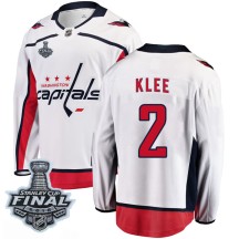 Ken Klee Washington Capitals Fanatics Branded Youth Breakaway Away 2018 Stanley Cup Final Patch Jersey - White