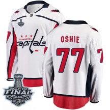 T.J. Oshie Washington Capitals Fanatics Branded Youth Breakaway Away 2018 Stanley Cup Final Patch Jersey - White