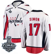 Chris Simon Washington Capitals Fanatics Branded Youth Breakaway Away 2018 Stanley Cup Final Patch Jersey - White