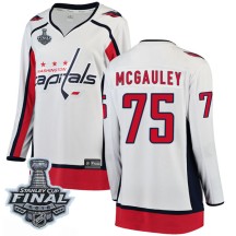 Tim McGauley Washington Capitals Fanatics Branded Women's Breakaway Away 2018 Stanley Cup Final Patch Jersey - White