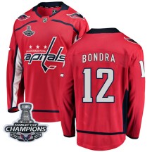 Peter Bondra Washington Capitals Fanatics Branded Youth Breakaway Home 2018 Stanley Cup Champions Patch Jersey - Red