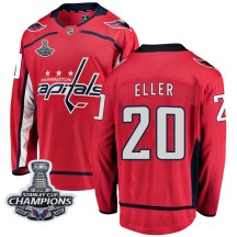 Lars Eller Washington Capitals Fanatics Branded Youth Breakaway Home 2018 Stanley Cup Champions Patch Jersey - Red