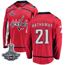 Garnet Hathaway Washington Capitals Fanatics Branded Youth Breakaway Home 2018 Stanley Cup Champions Patch Jersey - Red
