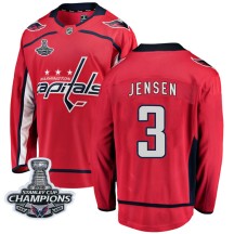 Nick Jensen Washington Capitals Fanatics Branded Youth Breakaway Home 2018 Stanley Cup Champions Patch Jersey - Red