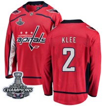 Ken Klee Washington Capitals Fanatics Branded Youth Breakaway Home 2018 Stanley Cup Champions Patch Jersey - Red