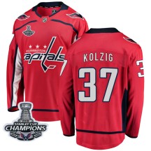 Olaf Kolzig Washington Capitals Fanatics Branded Youth Breakaway Home 2018 Stanley Cup Champions Patch Jersey - Red