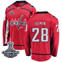 Alexander Semin Washington Capitals Fanatics Branded Youth Breakaway Home 2018 Stanley Cup Champions Patch Jersey - Red