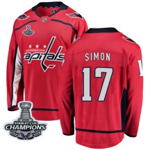Chris Simon Washington Capitals Fanatics Branded Youth Breakaway Home 2018 Stanley Cup Champions Patch Jersey - Red