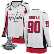 Joe Juneau Washington Capitals Fanatics Branded Women's Breakaway Away 2018 Stanley Cup Champions Patch Jersey - White