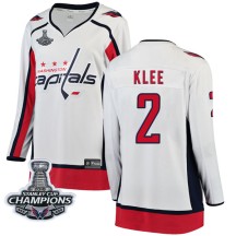 Ken Klee Washington Capitals Fanatics Branded Women's Breakaway Away 2018 Stanley Cup Champions Patch Jersey - White