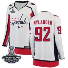 Michael Nylander Washington Capitals Fanatics Branded Women's Breakaway Away 2018 Stanley Cup Champions Patch Jersey - White