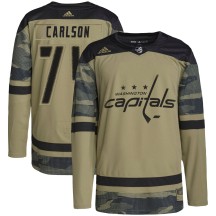 John Carlson Washington Capitals Adidas Men's Authentic Military Appreciation Practice Jersey - Camo