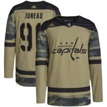 Joe Juneau Washington Capitals Adidas Men's Authentic Military Appreciation Practice Jersey - Camo