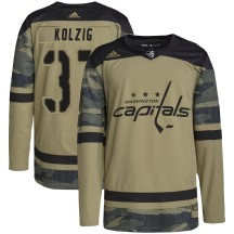 Olaf Kolzig Washington Capitals Adidas Men's Authentic Military Appreciation Practice Jersey - Camo