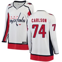 John Carlson Washington Capitals Fanatics Branded Women's Breakaway Away Jersey - White