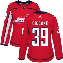 Enrico Ciccone Washington Capitals Adidas Women's Authentic Home Jersey - Red