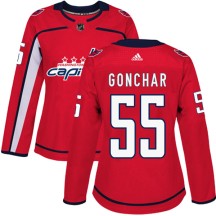 Sergei Gonchar Washington Capitals Adidas Women's Authentic Home Jersey - Red
