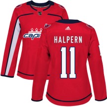 Jeff Halpern Washington Capitals Adidas Women's Authentic Home Jersey - Red