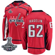 Carl Hagelin Washington Capitals Fanatics Branded Men's Breakaway Home 2018 Stanley Cup Champions Patch Jersey - Red