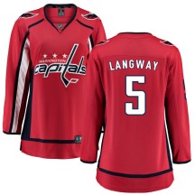 Rod Langway Washington Capitals Fanatics Branded Women's Home Breakaway Jersey - Red