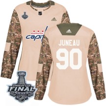 Joe Juneau Washington Capitals Adidas Women's Authentic Veterans Day Practice 2018 Stanley Cup Final Patch Jersey - Camo