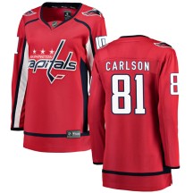 Adam Carlson Washington Capitals Fanatics Branded Women's Breakaway Home Jersey - Red