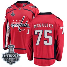 Tim McGauley Washington Capitals Fanatics Branded Men's Breakaway Home 2018 Stanley Cup Final Patch Jersey - Red