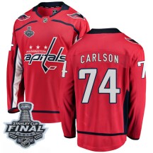 John Carlson Washington Capitals Fanatics Branded Youth Breakaway Home 2018 Stanley Cup Final Patch Jersey - Red