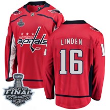 Trevor Linden Washington Capitals Fanatics Branded Youth Breakaway Home 2018 Stanley Cup Final Patch Jersey - Red