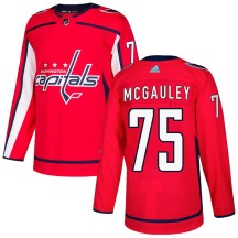 Tim McGauley Washington Capitals Adidas Men's Authentic Home Jersey - Red
