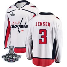 Nick Jensen Washington Capitals Fanatics Branded Men's Breakaway Away 2018 Stanley Cup Champions Patch Jersey - White
