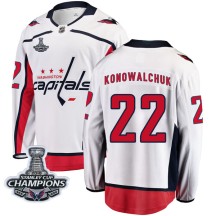 Steve Konowalchuk Washington Capitals Fanatics Branded Men's Breakaway Away 2018 Stanley Cup Champions Patch Jersey - White