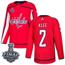 Ken Klee Washington Capitals Adidas Youth Authentic Home 2018 Stanley Cup Final Patch Jersey - Red