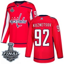 Evgeny Kuznetsov Washington Capitals Adidas Youth Authentic Home 2018 Stanley Cup Final Patch Jersey - Red