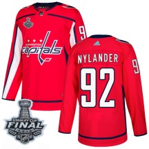 Michael Nylander Washington Capitals Adidas Youth Authentic Home 2018 Stanley Cup Final Patch Jersey - Red