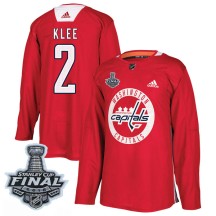 Ken Klee Washington Capitals Adidas Youth Authentic Practice 2018 Stanley Cup Final Patch Jersey - Red