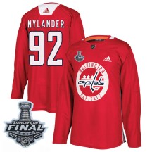 Michael Nylander Washington Capitals Adidas Youth Authentic Practice 2018 Stanley Cup Final Patch Jersey - Red