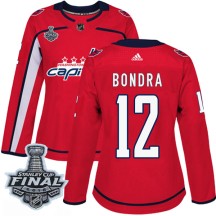 Peter Bondra Washington Capitals Adidas Women's Authentic Home 2018 Stanley Cup Final Patch Jersey - Red
