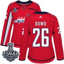 Nic Dowd Washington Capitals Adidas Women's Authentic Home 2018 Stanley Cup Final Patch Jersey - Red