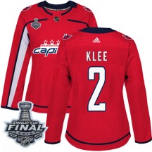 Ken Klee Washington Capitals Adidas Women's Authentic Home 2018 Stanley Cup Final Patch Jersey - Red
