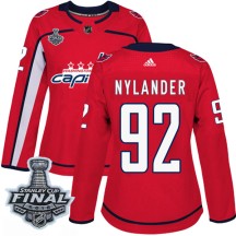 Michael Nylander Washington Capitals Adidas Women's Authentic Home 2018 Stanley Cup Final Patch Jersey - Red
