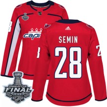 Alexander Semin Washington Capitals Adidas Women's Authentic Home 2018 Stanley Cup Final Patch Jersey - Red