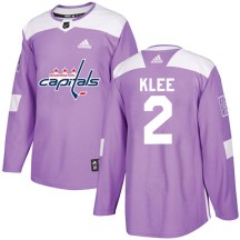 Ken Klee Washington Capitals Adidas Youth Authentic Fights Cancer Practice Jersey - Purple