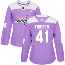 Jeff Friesen Washington Capitals Adidas Women's Authentic Fights Cancer Practice Jersey - Purple