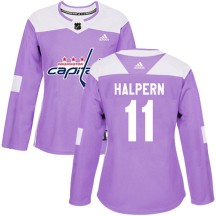 Jeff Halpern Washington Capitals Adidas Women's Authentic Fights Cancer Practice Jersey - Purple