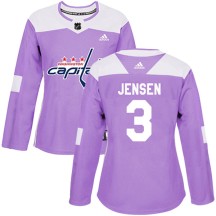 Nick Jensen Washington Capitals Adidas Women's Authentic Fights Cancer Practice Jersey - Purple