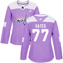 Adam Oates Washington Capitals Adidas Women's Authentic Fights Cancer Practice Jersey - Purple
